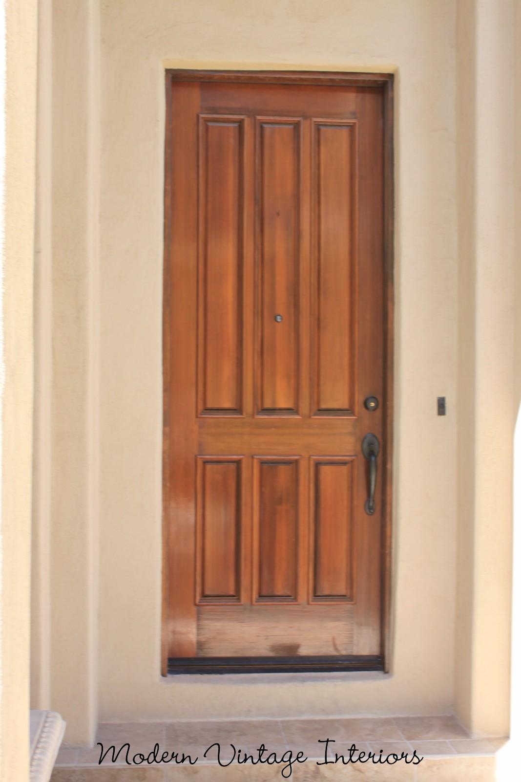 Remodelaholic | Painting A Wooden Exterior Door Black
